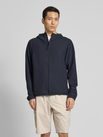 BOSS Green Jack met labelprint, model 'Commuter' Marineblauw - 4