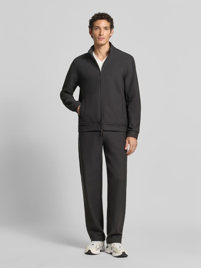 Emporio Armani Sweatjacke mit Stehkragen und Zweiwege-Reißverschluss Black 1