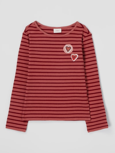 s.Oliver RED LABEL Shirt met lange mouwen met streepmotief  Mauve  - 1