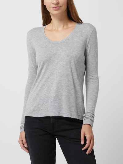 American Vintage Longsleeve mit Rundhalsausschnitt Silber Melange 4