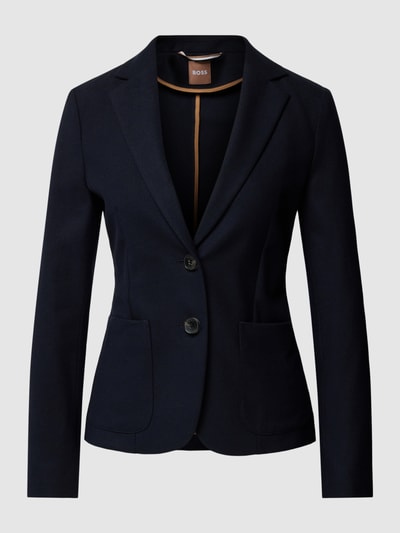 BOSS Black Women Blazer met 2-knoopssluiting, model 'Jonalahra' Marineblauw - 2