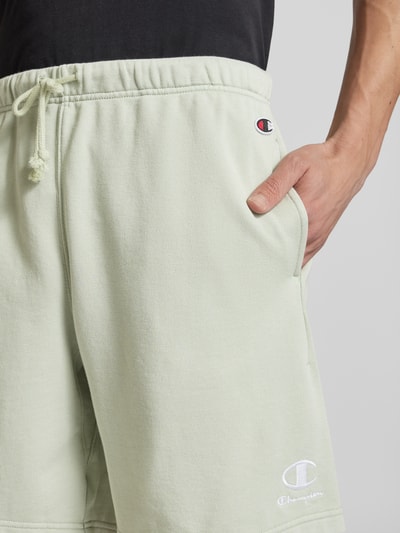 CHAMPION Regular fit bermuda met labelstitching Mintgroen - 3