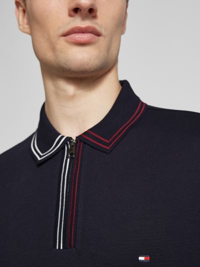 Tommy Hilfiger Regular Fit Poloshirt mit Logo-Stitching Marine 3