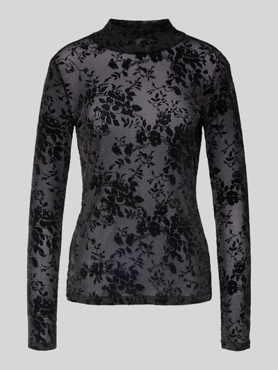 Jake*s Collection Longsleeve mit Stehkragen Black 2