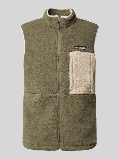 COLUMBIA Gilet met opstaande kraag, model 'Mountain Side' Olijfgroen - 1