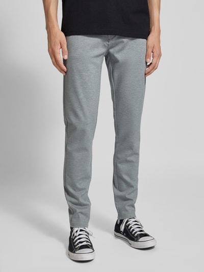 Only & Sons Tapered fit broek met knoop- en ritssluiting, model 'MARK' Zilver - 4