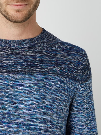 Colours & Sons Sweter ze wzorem w blokowe pasy Granatowy melanż 3
