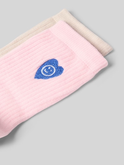 Produktfoto, Socken mit Motiv-Stitching von Jake*s Casual aus mieszanka bawełny, wyhaftowany motyw, elastyczny pas, detal z logo
