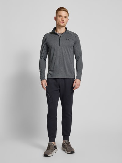 Under Armour Longsleeve aus Viskose mit Troyer-Kragen Anthrazit 1