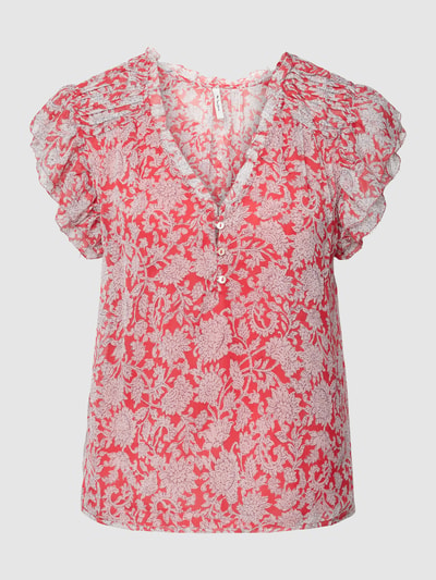 Pepe Jeans Bluse mit Allover-Muster Modell 'PALESA' Rot 2