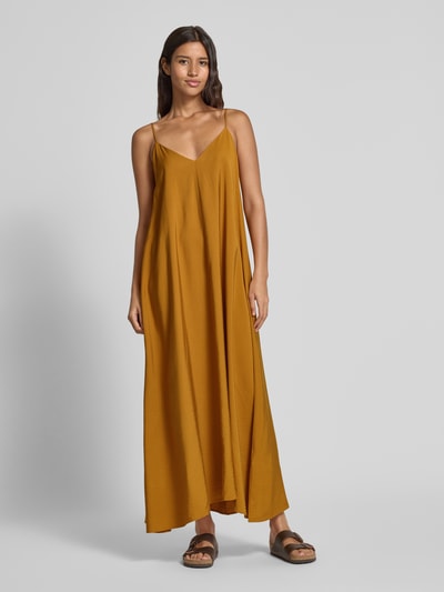 INFLUENCER'S CHOICE BY P&C* Długa sukienka na regulowanych, cienkich ramiączkach Camel 4