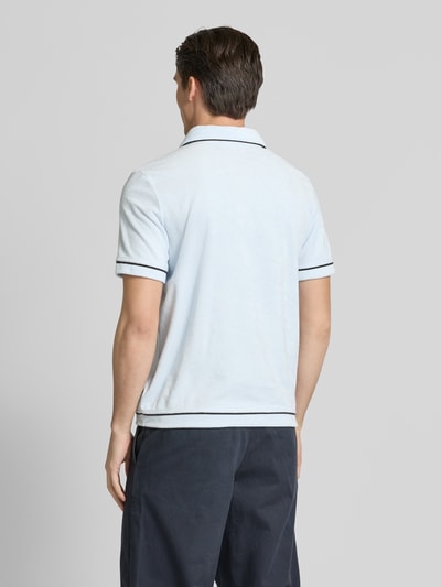 Scotch & Soda Relaxed Fit Poloshirt mit Label-Detail Hellblau 5