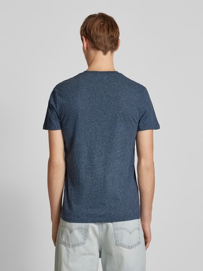 Superdry T-shirt met labelstitching Petrol gemêleerd - 5