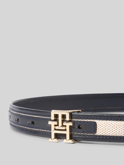 Tommy Hilfiger Gürtel aus Leder mit Baumwoll-Anteil Marine 2