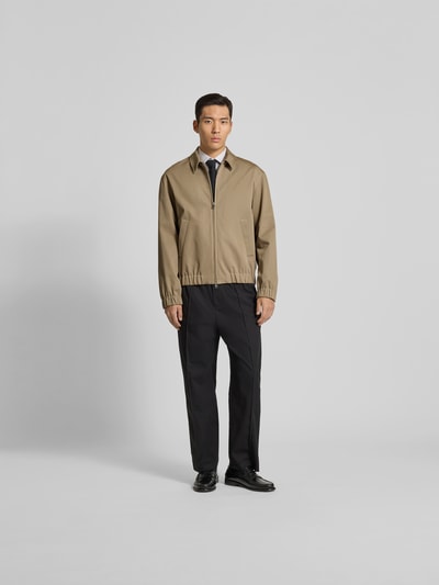 MAISON KITSUNÉ Bomberjacke aus reiner Baumwolle Beige 1