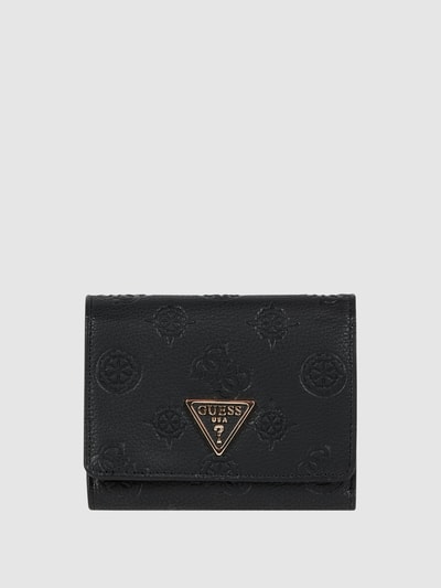 Guess Portemonnaie mit Logo-Muster Modell 'Helaina' Black 1