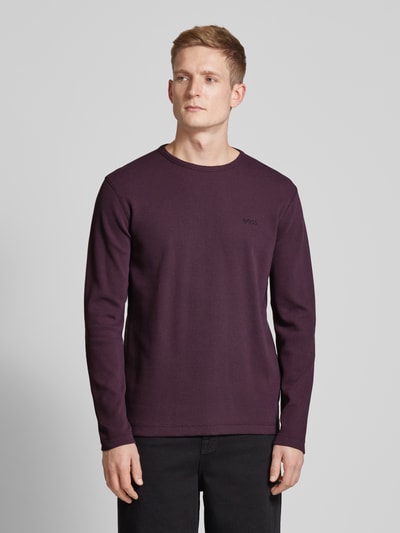 BOSS Orange Longsleeve mit Label-Stitching Modell 'Tempesto' Purple 4