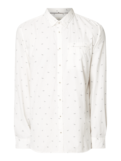 Montego Slim Fit Freizeithemd mit Allover-Muster Offwhite 2