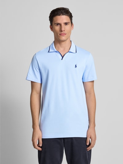 Polo Ralph Lauren Poloshirt mit Label-Stitching Hellblau 4