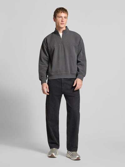 Levi's® Relaxed Fit Sweatshirt aus reiner Baumwolle Modell 'MARINA' Dunkelgrau 1