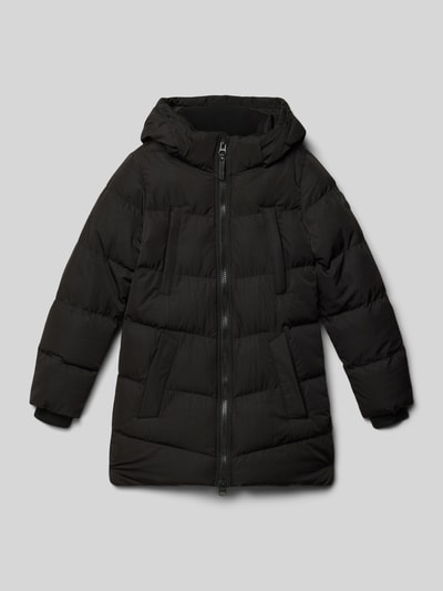 CARS JEANS Płaszcz pikowany o kroju regular fit z wpuszczonymi kieszeniami model ‘Maysay’ Czarny 1