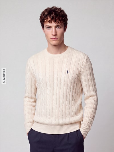 Polo Ralph Lauren Pullover mit Logo-Stitching Offwhite 4