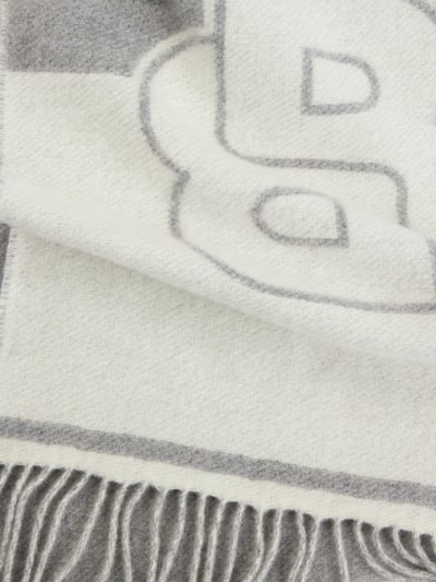 BOSS Szal z mieszanki wełny model ‘VIANNA’ Jasnoszary 4