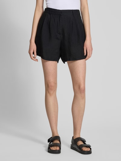 Gina Tricot Relaxed Fit Leinenshorts mit Bundfalten Black 4