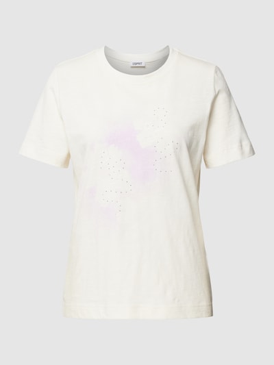 Esprit T-Shirt mit Ziersteinbesatz Offwhite 2