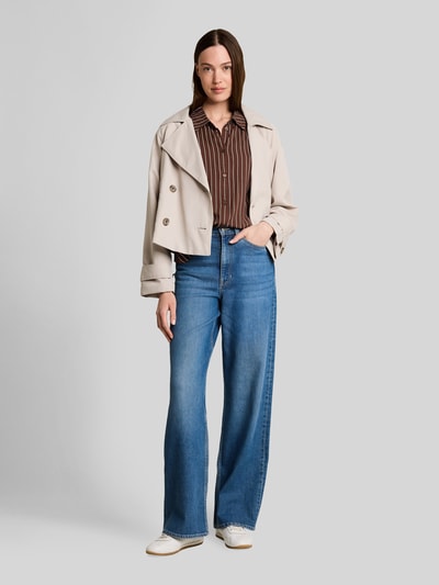 Tom Tailor Denim Boxy Fit Freizeithemd aus reiner Viskose Schoko 1