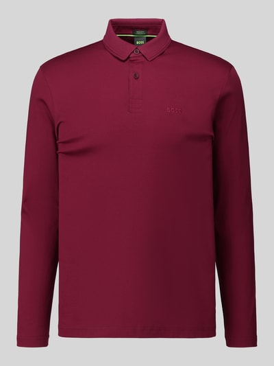 BOSS Green Poloshirt mit Logo-Patch Modell 'Pirol' Bordeaux 2