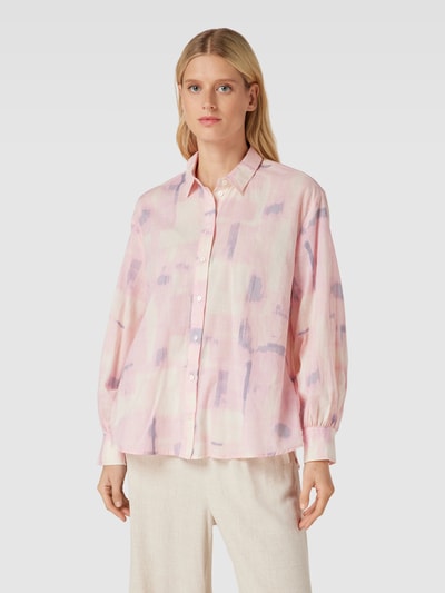 Jake*s Casual Blouse met all-over motief Roze - 4