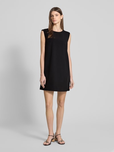 Vila Kokerjurk met strikdetail, model 'VIGERY' Zwart - 1