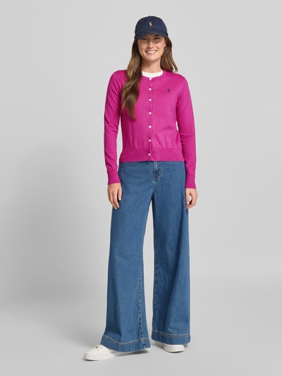 Polo Ralph Lauren Strickjacke mit Logo-Stitching Pink 1