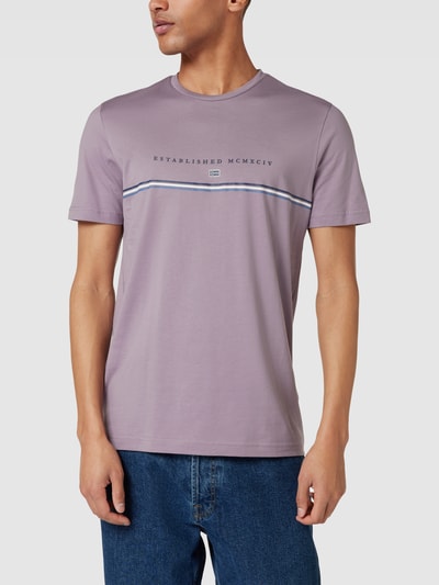 Christian Berg Men T-Shirt mit Brand-Detail Metallic Rosa 4