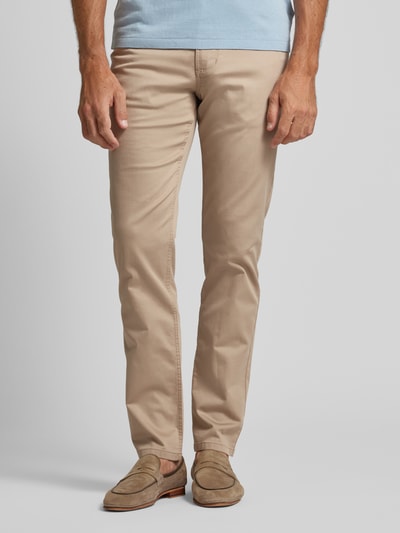 Christian Berg Men Regular Fit Chino im 5-Pocket-Design Hellbraun 4