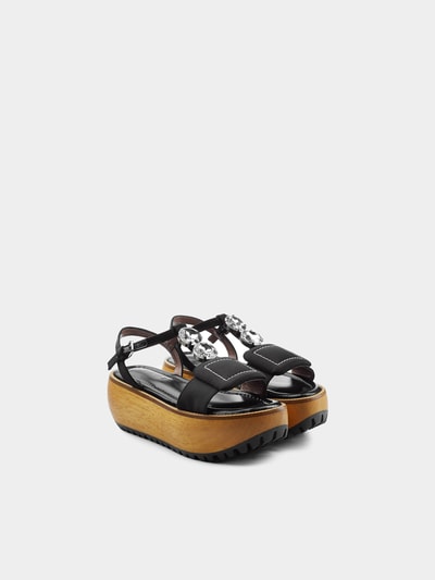 Marni Wedge-Sandalen Zeppa Schwarz 1