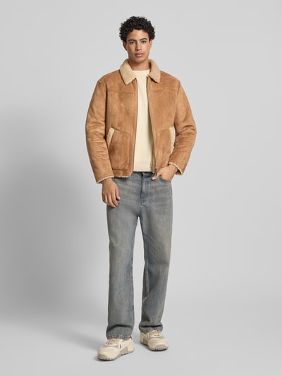 REVIEW Jacke mit Reißverschluss Mittelbraun 1