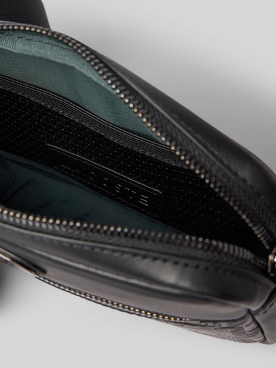 Lacoste Schoudertas met glad leer Zwart - 5