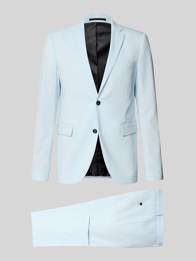 Lindbergh Slim Fit Anzug mit 2-Knopf-Sakko Hellblau 2