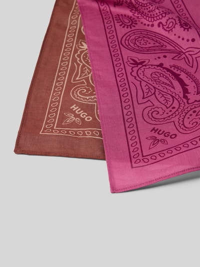 HUGO Chusta z czystej bawełny model '2Bandana' Średniobrązowy 2