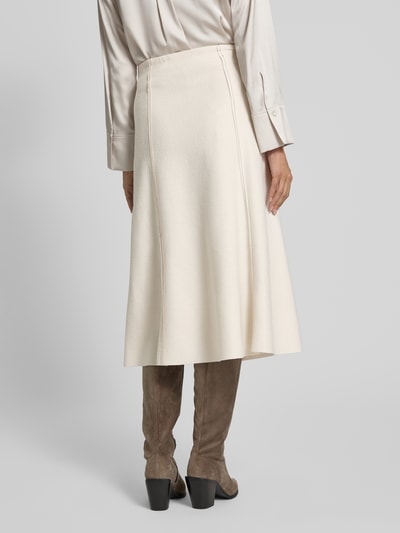 Marc Cain Midirock aus Wolle mit Teilungsnähten Sand 5