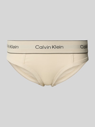 Calvin Klein Underwear Figi z wyhaftowanym logo model ‘Redefined’ Beżowy 1