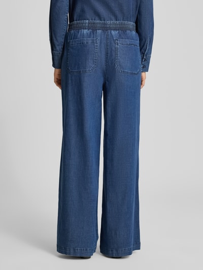 Smith and Soul Wide leg stoffen broek in jeanslook Jeansblauw - 5