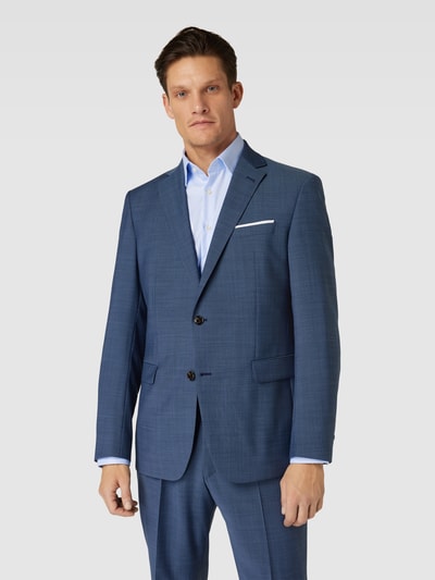 JOOP! Collection Slim fit 2-knoops colbert met geweven motief, model 'Finch' Blauw - 4