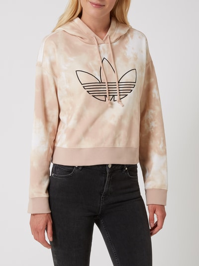 adidas Originals Krótka bluza z kapturem i wyhaftowanym logo  Różowy 4