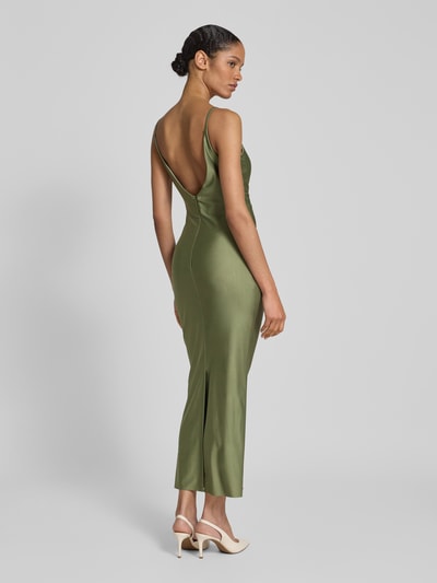 TROYDEN COLLECTION Cocktailjurk met plooien opzij Olijfgroen - 5