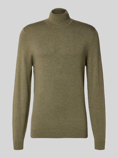 MCNEAL Rollkragenpullover aus Viskose-Mix Oliv Melange 2