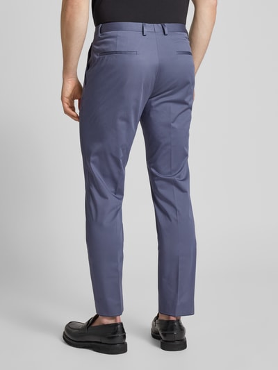 HUGO Pantalon in effen design, model 'Hesten' Rookblauw - 5