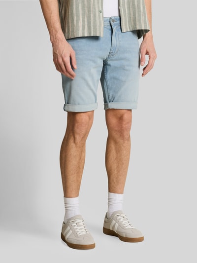 Tom Tailor Denim Slim Fit Jeansshorts aus Baumwoll-Mix Modell 'TTPIERS SLIM' Hellblau 4